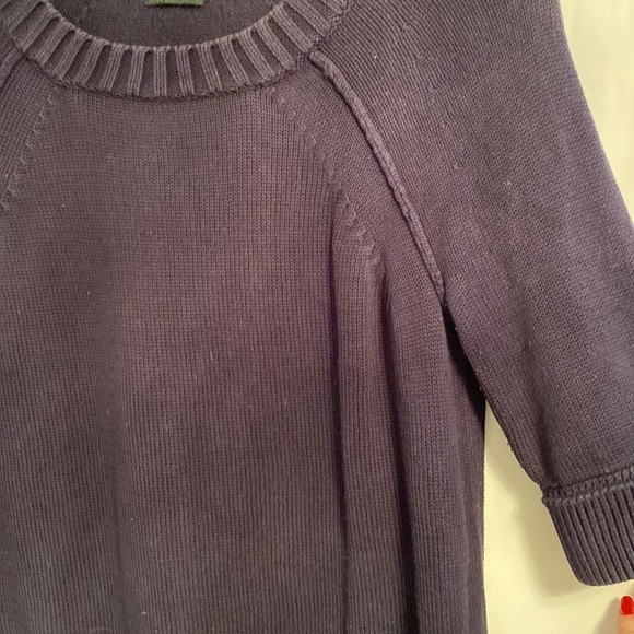 J CREW navy short cuffed sleeve sweater - Picture 2 of 3
